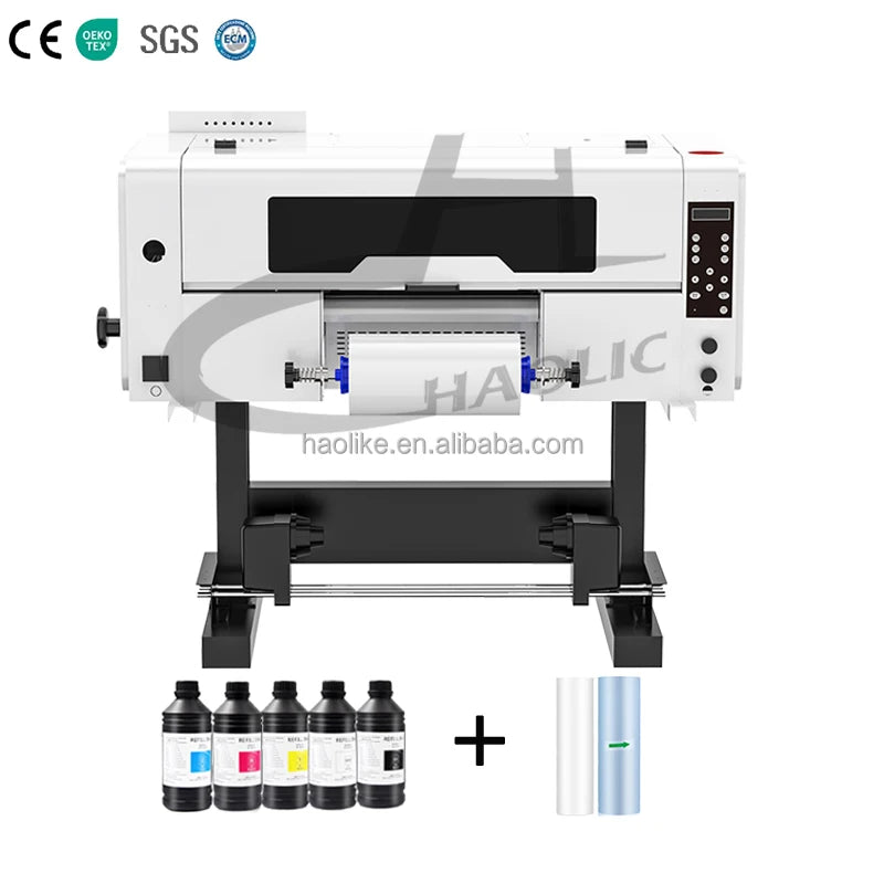 Free Shipping  Haolic UV DTF Printer A3 Dual XP600 Heads with Laminator All in One Tumbler Wrap Bulk DIY Design Printer US Stock