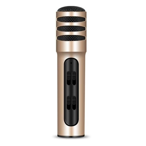 FREE Sample Professional BGN-C7 Dual Mobile Phone Karaoke Live Singing Microphone Built-in Sound Card Condenser Microphones