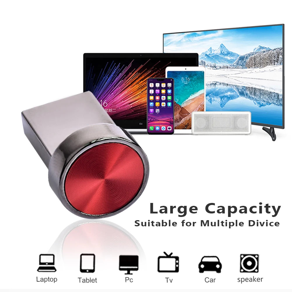 Waterproof USB Stick Fashion TYPE-C Mini Metal button USB Flash Drive Mobile storage disk 64GB Pen drive personal memory stick