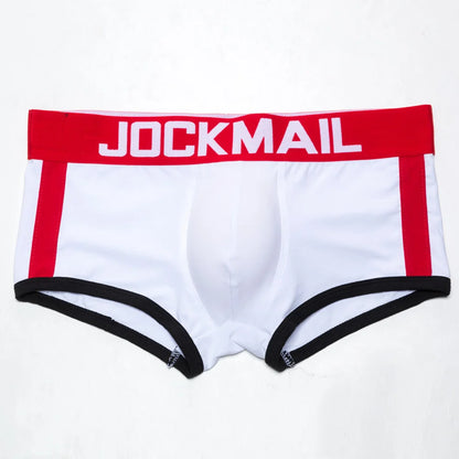 Hip Lift Butt Enhancement Low-Rise Knitted Boxer Briefs Soft Breathable Cotton Daily Casual Removable Front Padding Men's Waist