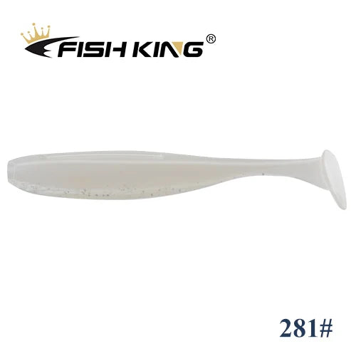 FISH KING Easy Shiner Fishing Lure 50mm 75mm 100mm Wobblers Carp Fishing Soft Lures Silicone Artificial Double Color Bait T Tail