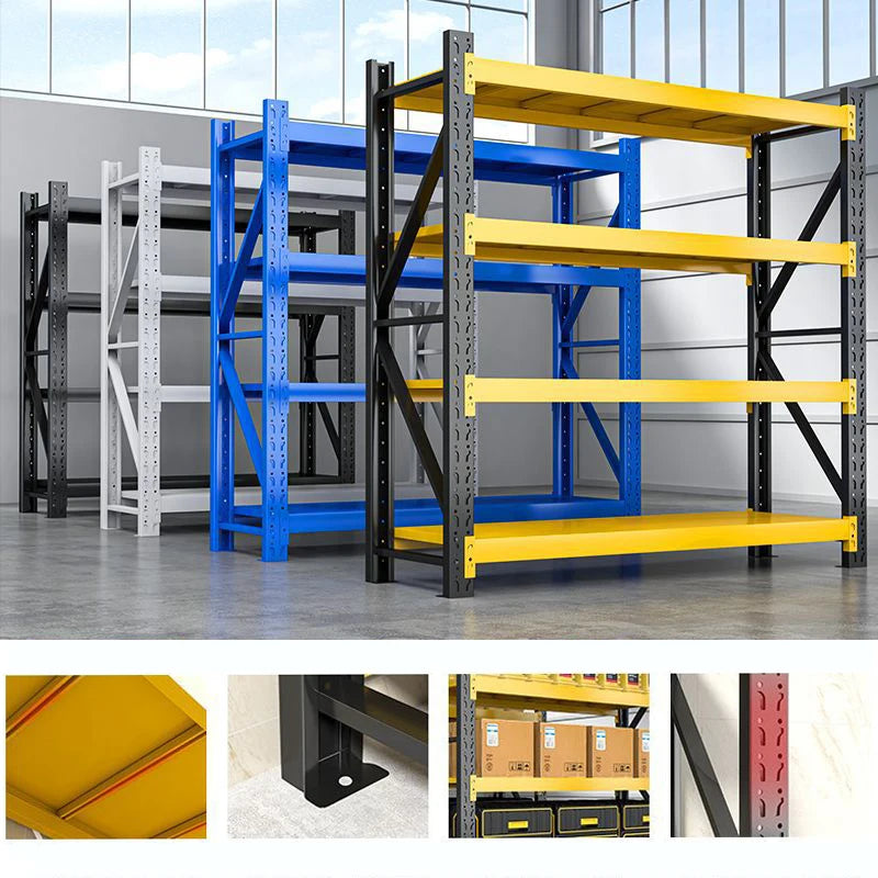 Warehouse Racking 4 Tiers Load Capacity 150kg Adjustable Metal Steel Racking Warehouse Storage Pallet Racking