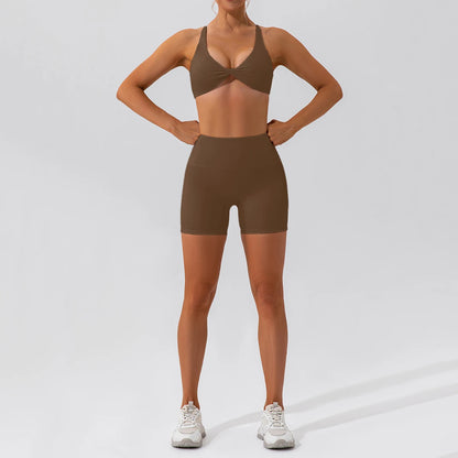 Summer 2PCS Yoga Suit Sports Set Women Quick-Dry Gym Set Women Tracksuit Running Workout Sports Shirt Yoga Clothing