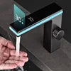 Deao LED Intelligent Digital Temperature Display Hydroelectric Power Smart  Atmosphere Brass Aluminum Bathroom Basin Faucet