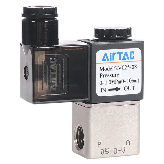 Superior Quality AIRTAC 2V025-08 24 Volt 2 Way Solenoid Valve 1/4" NPT Electric Solenoid Valve by PDG ibma