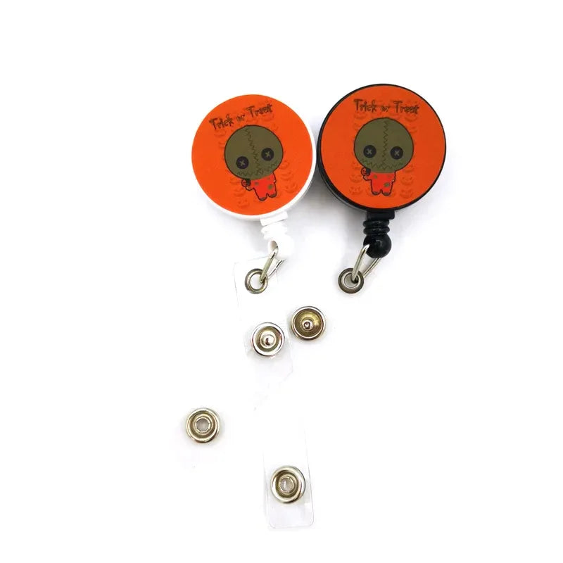 Halloween Trick R Treat Art Cartoon Anime Fashion Lanyards Bus ID Name Work Card Holder Accessories Decorations Kids Gifts