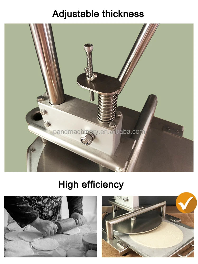 Henan 20cm Manual Portable Dough Cake Press Machine with 304 Stainless Steel New High Efficiency