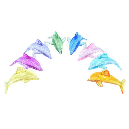 Acrylic Color Transparent Cute Children Play House Cartoon Resin Furniture Animal Decoration