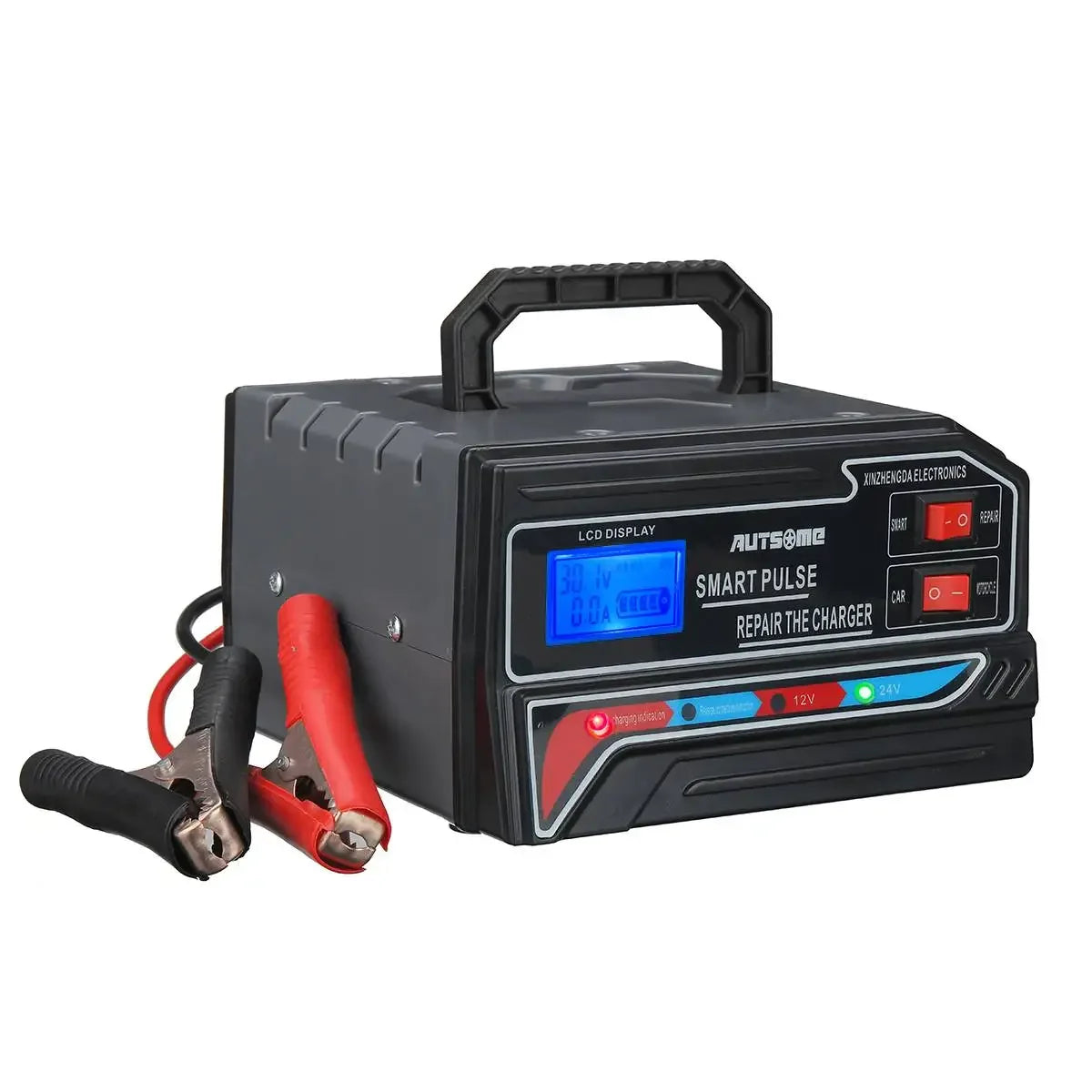 AUTSOME 12V/24V Automobile Motorcycle Universal Electric Car Battery Charger