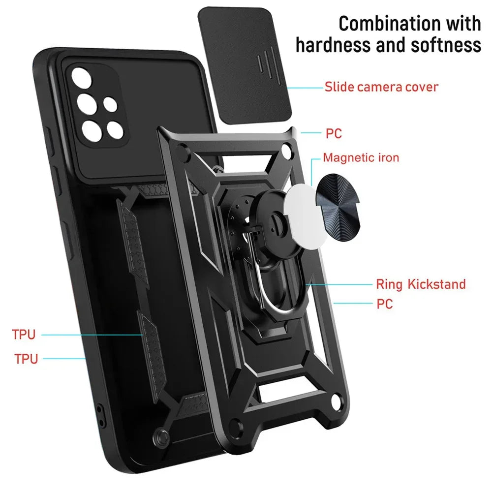 Shockproof Armor Case For Samsung Galaxy A51 A71 A52 A72 A32 4G 5G Car Holder Phone Cover For Galaxy A13 A23 A53 A73 A33 2022 5G