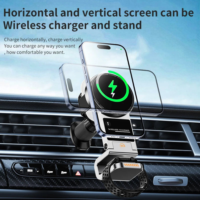 3-in-1 Magnetic Car Phone Smart Watch Smart Headset Car Wireless Charger Phone Holder Magnetic  Phone Holder for Car 2025 New
