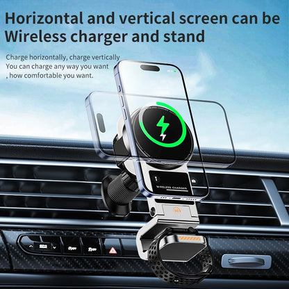 3-in-1 Magnetic Car Phone Smart Watch Smart Headset Car Wireless Charger Phone Holder Magnetic  Phone Holder for Car 2025 New