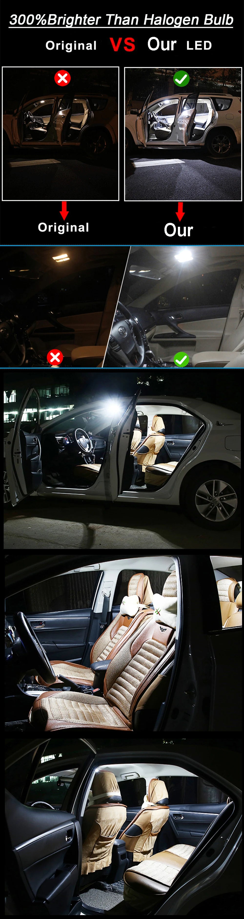 For Nissan XTrail X Trail T32 T31 T30 2002-2020 Car Interior LED Light Seat Roof Map Dome Trunk License Plate Lamp Canbus