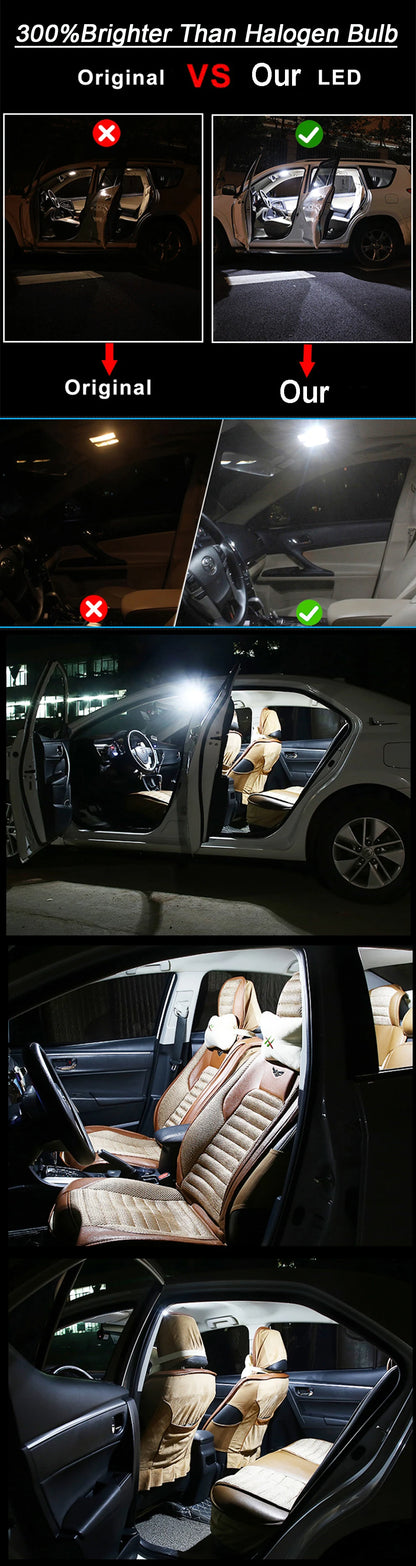 For Nissan XTrail X Trail T32 T31 T30 2002-2020 Car Interior LED Light Seat Roof Map Dome Trunk License Plate Lamp Canbus