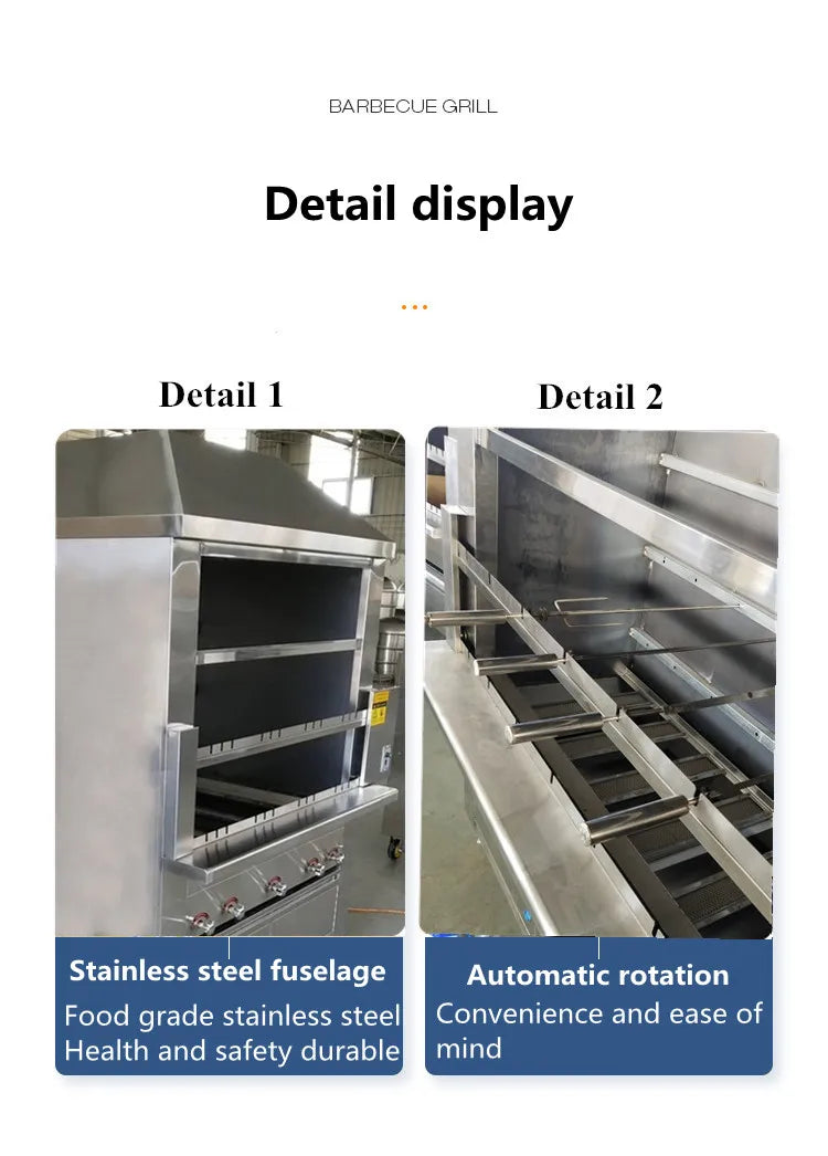 Commercial Charcoal Rotisserie|best Quality Barbecue Machine| Brazilian Grill Machine Price