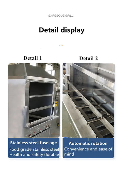Commercial Charcoal Rotisserie|best Quality Barbecue Machine| Brazilian Grill Machine Price