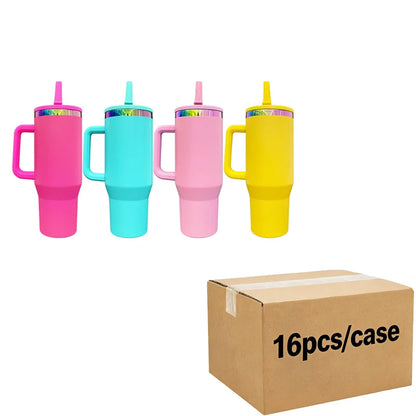 Us in Stock 40 OZ Sparkle Rhinestone Easy Clean Stainless Steel 40OZ Uv Dtf Cup Wraps for Home Office Outdoor Daily Use