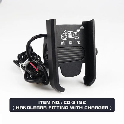 Aluminium Alloy Mobile Phone Holder Bike Motorcycle Cell Phone Holder Motorcycle Holder Phone Charger