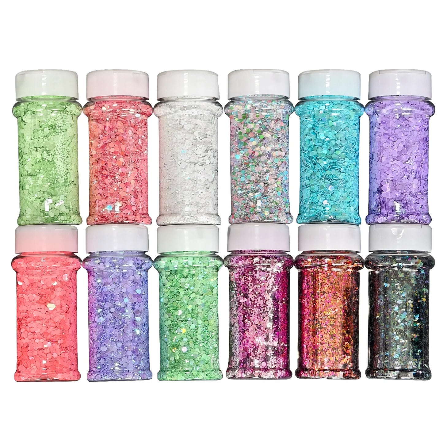 16 oz Snow Globe Glass Tumbler DIY Kit Supplies with UV DTF Cup Wraps Glitter Glass Bottle for Holiday Craft Gifts US Warehouses
