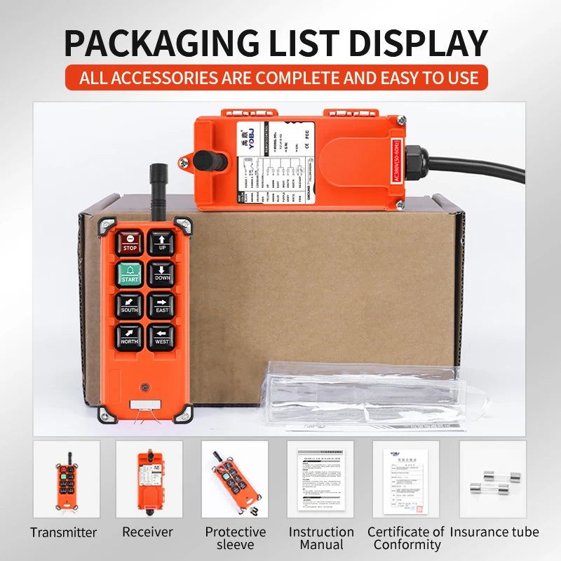 Radio Remote Control F21-E1B Overhead Crane Balance Car Wireless Remote Control of Truck Crane Remote Control Tail Lift