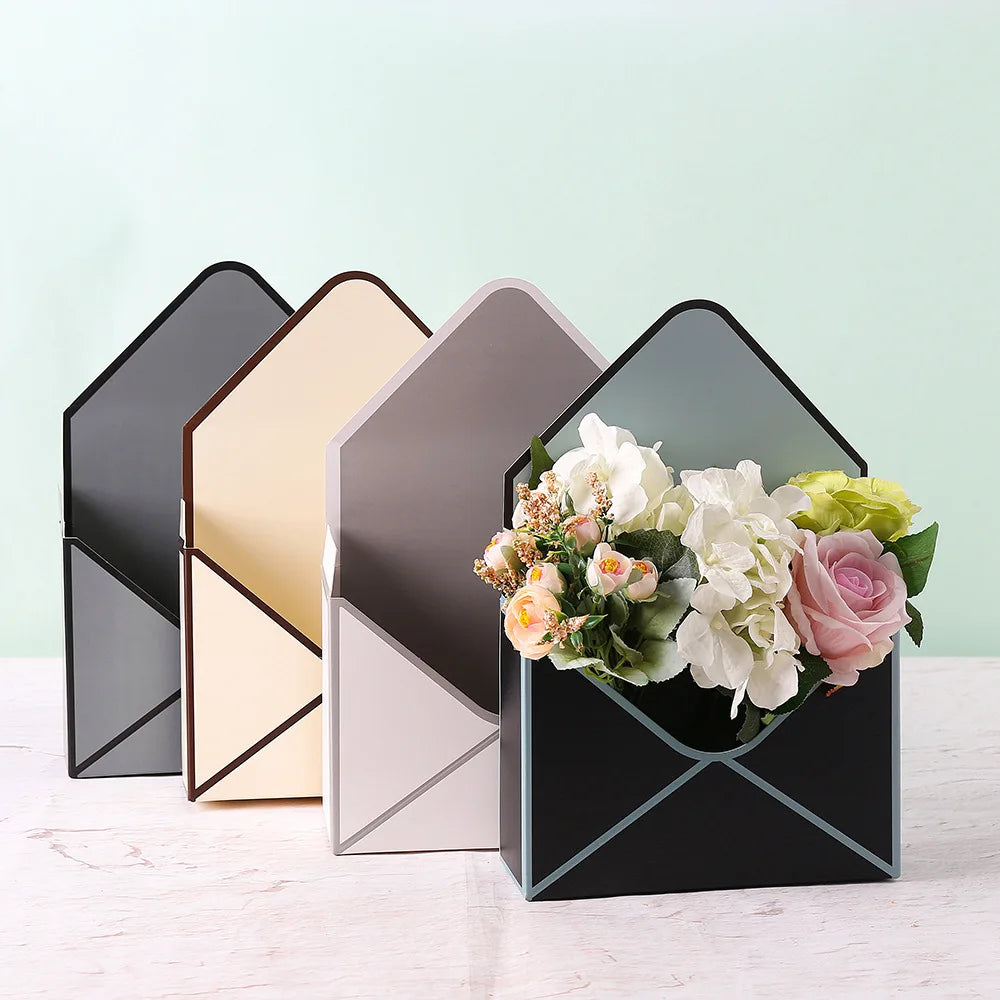 Yiwu China Suppliers Cheap Wholesale Folding Envelope Type Cardboard Paper Luxury Envelope Flower Packing Box for Mother's Day