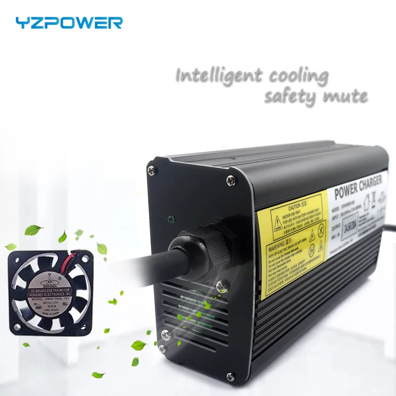 For YZPOWER 29.2v10a 8s Battery Charger for 24V 10A Lifepo4 Electric Standard Battery 2-Year AC with DC Port