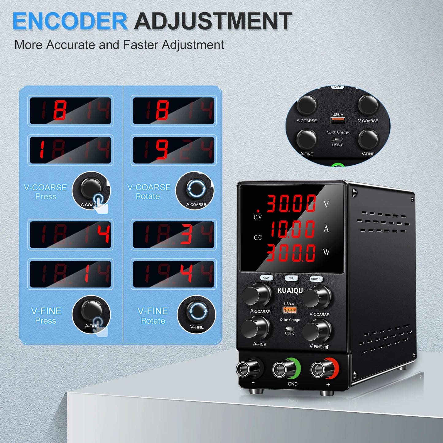 Factory SPS305S 30V 5A 150W Variable Lab Bench DC Regulator Power Supply OCP OVP Short Killer Single Output Battery Charger