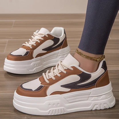 Women's Low-cut Retro Leather Lace up Custom Shoes Sport Running Shoes Ladies Sneakers Casual Shoes for Women