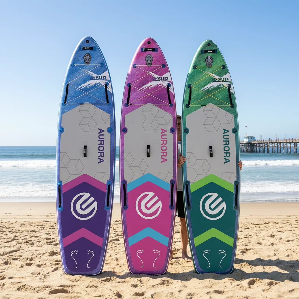 ESUP 350 extra Wide  Inflatable Paddle Board for Beginner  US Warehouse 430 Lbs Capacity Stand up Paddleboards  for Family