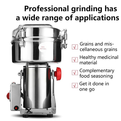 High Quality Small Fully Automatic Household Grain Flour Grinder, Coffee Bean Powder Seasoning Grinder, Grinder
