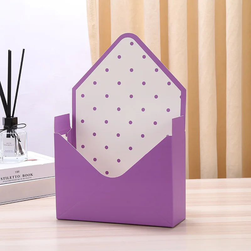Yiwu China Suppliers Cheap Wholesale Folding Envelope Type Cardboard Paper Luxury Envelope Flower Packing Box for Mother's Day