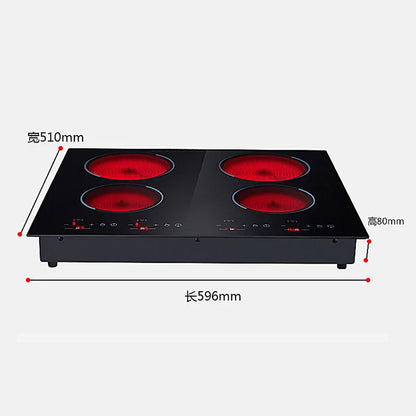 Best Selling Built in 4 Burner Induction Cooker Black Electric Touch Screen OEM Stainless Steel 220V 5000W Taino Electric Ind