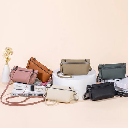 2024 New Underarm Women's Bag Head Layer Cowhide  Luxury Shoulder Crossbody Small Handbag  Ladies Trendy Cell Phone Bag