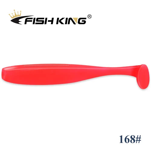 FISH KING Easy Shiner Fishing Lure 50mm 75mm 100mm Wobblers Carp Fishing Soft Lures Silicone Artificial Double Color Bait T Tail
