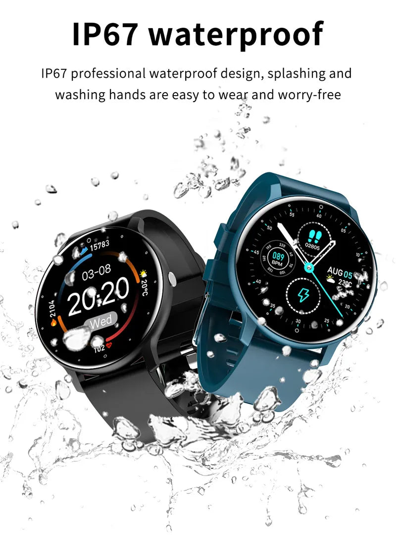 2024 Touch Screen Sports Smartwatch IP67 Waterproof Activity Fitness Tracker Smart Watch for Men Women Android iPhone