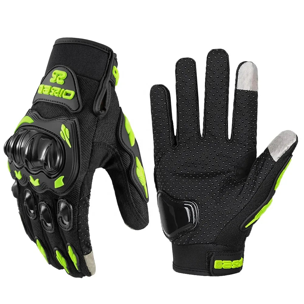 Motorcycle Gloves Summer Waterproof Touch Screen Full Finger Gloves Protective Anti-fall Guantes Moto Non-slip Riding Gloves
