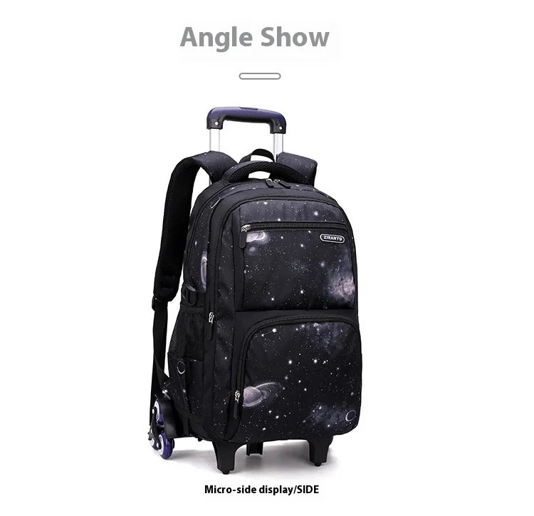 Japanese Korean Student Backpack Large Capacity Multi-Layer Breathable Design Waterproof Stylish Trolley for Stair Climbing