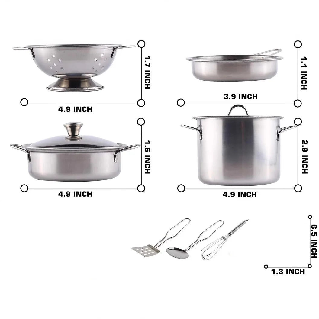 JXD Children's Pretend Cooking Toy Mini Kitchen Set As a Birthday Gift for Kids Baking Apron Set
