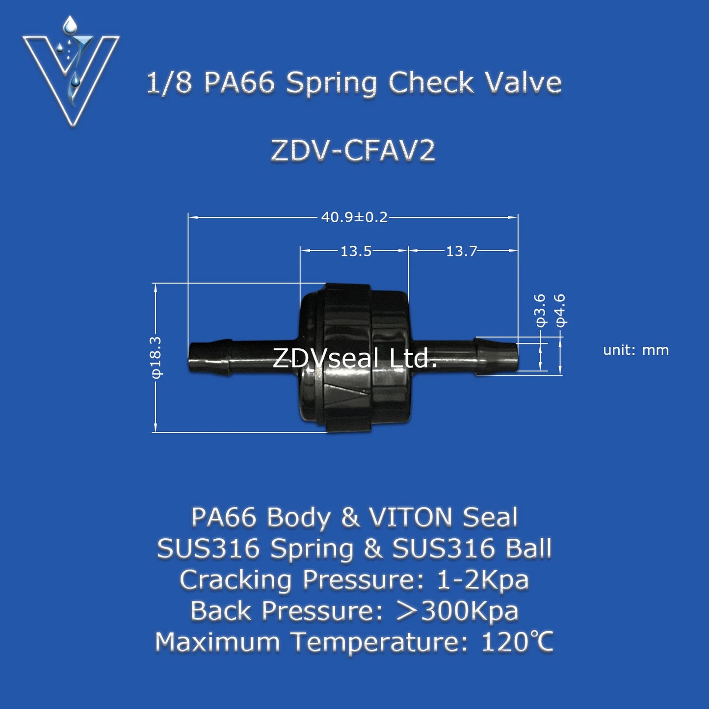 ZDVseal 1/8 Inch Fuel Check Valve 1-3Kpa Diesel Spring Valve for Automotive Oil Systems One Way Valve
