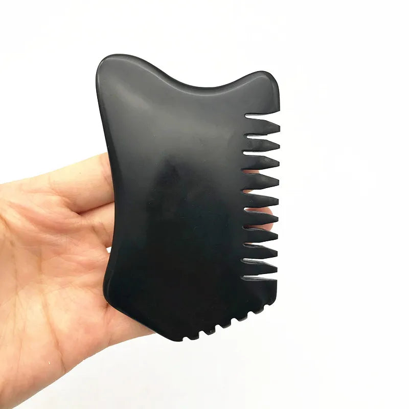 Guasha Comb Massage Guasha Board Jade Gua Sha Scraping Black Bian Stone Gua Sha Tool