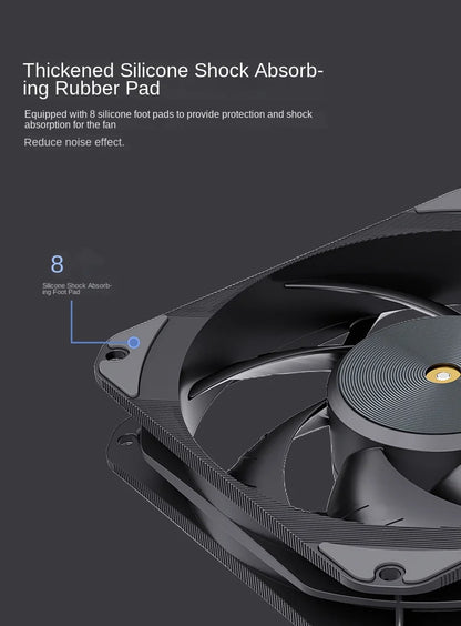 TEUCER T20 Industrial Grade 12V 4Pin 2500RPM PC Case Radiator Fan Ball Bearing High Wind Pressure Cooling Fans S-FDB