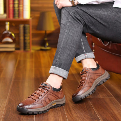 Y 39-48 Large Men's PU Working Casual Walking Style Running Trend Men Shoes for Men