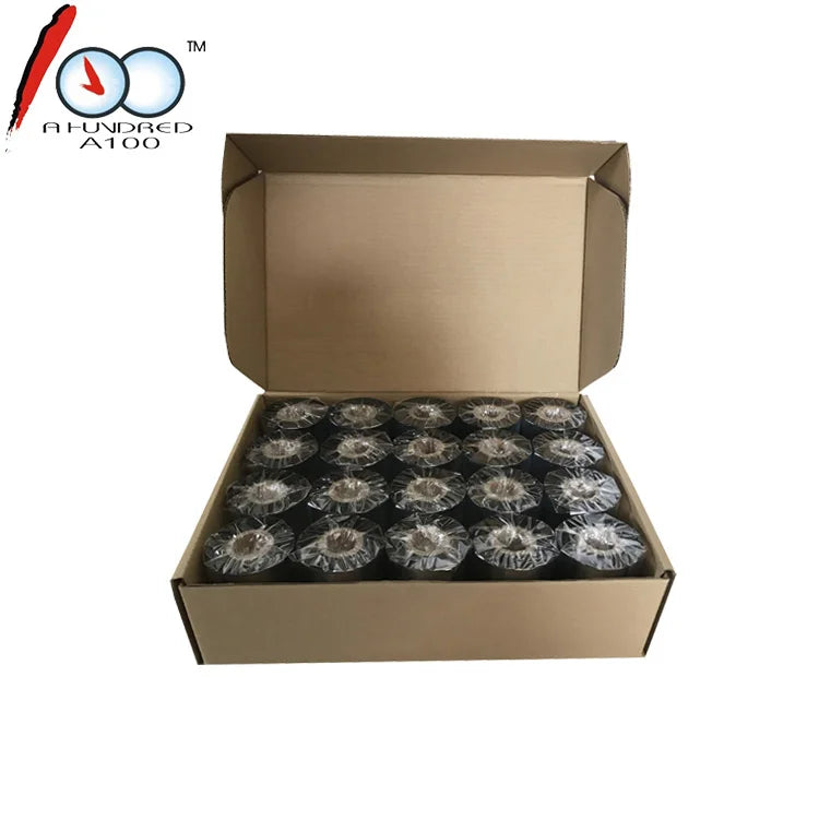 110mm * 300m Enhanced Wax Thermal Transfer Ribbon Barcode Thermal Ribbon Label Printing Ribbon