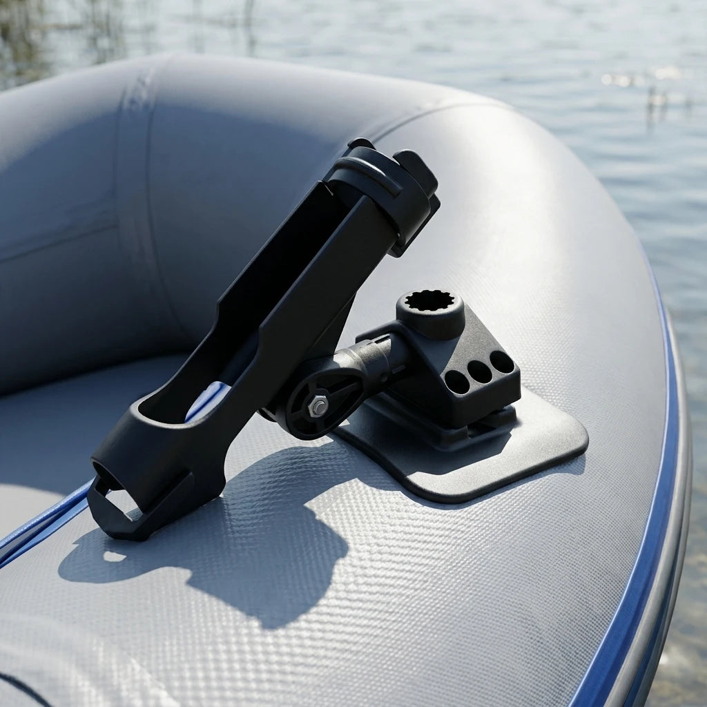 Inflatable Boat Dinghy Raft Fishing Rod Rack Holder Device Pole Pvc Sup Board Kayak Fixer Fix Mount 360 Degree