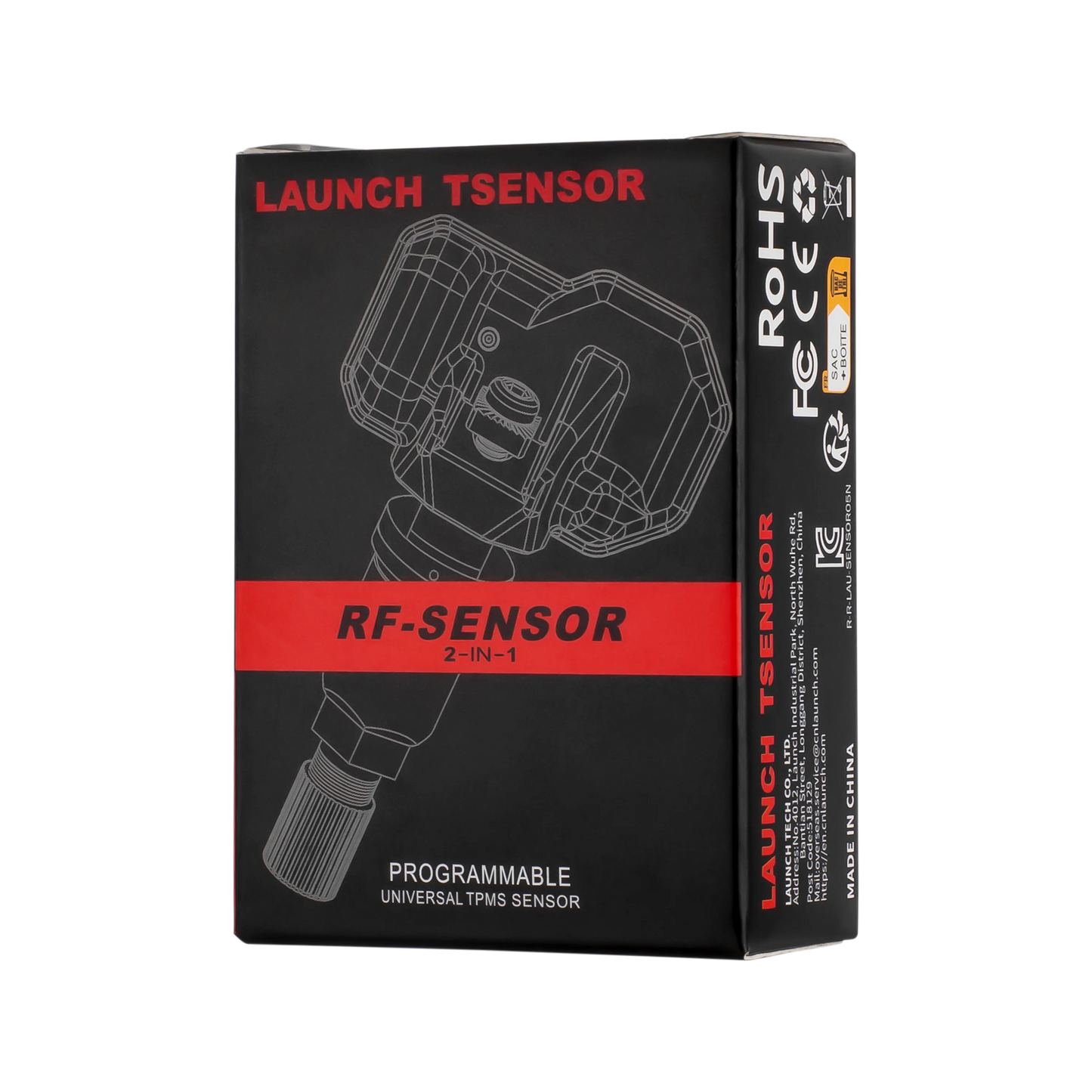 LAUNCH RF tire pressure sensor TSENSOR-05N overseas configuration adjustable angle aluminum alloy black