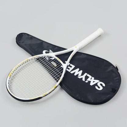 New Arrive Golden Dragon Tennis Racket with Free Bag Carbon Fiber White&Black 50-55lbs Tennis Racquets for Players
