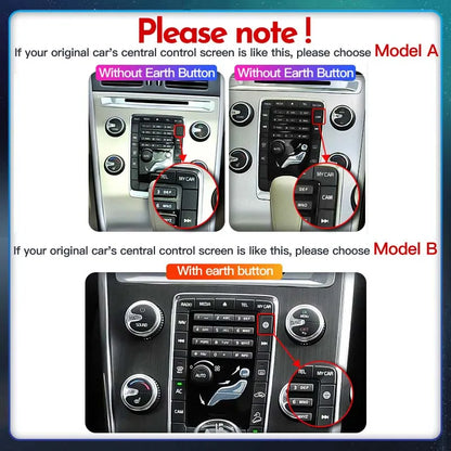 STWEI  Android14 Carplay Auto Car Radio GPS Multimedia Player for Volvo S60 V60 2011-2019 Stereo Head Unit Original Style Screen