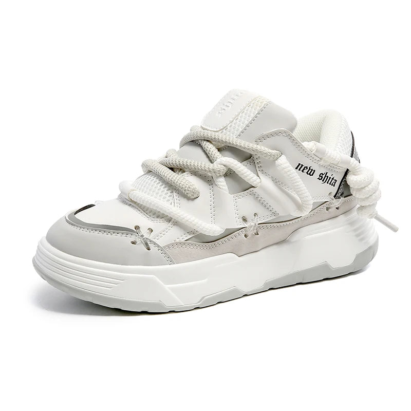 2025 Latest Brand Logo Custom Men Fashion Casual Sneakers Street Style Leather Flat Skateboarding Running Walking Shoes for Men