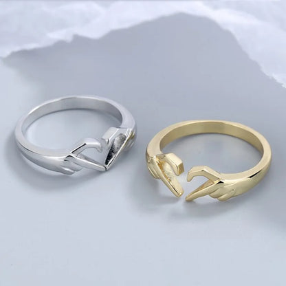 Q355 Heart Shape Stainless Steel Ring Modern Unisex Fashion Jewelry Gift Plain Design For Couple Or Self