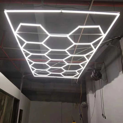 Wholesale Cheap 2.4x4.8m Honeycomb Led Light Hexagonal Light Led Ceiling for Garage Work Led Light